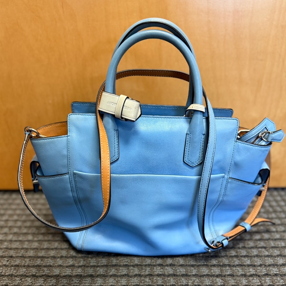 RARE Reed Krakoff Atlantique Sky Blue Leather Mini Tote